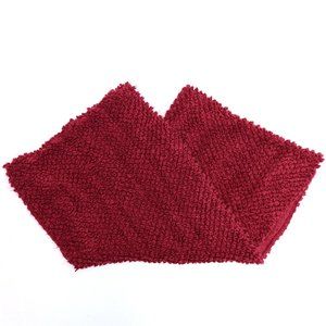 Claire’s Maroon Purple Eternity Infinity Loop Scarf Soft Cozy Warm Plush Winter